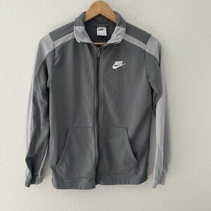 Nike Sportswear Track Jacket Windbreaker Futura Full Zip Gray Youth Large YL